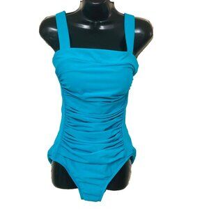 NWT Paradise Bay Ruched Swimsuit Women 8 Waist Tummy Control 1 PC‎ $70 NEW Beach
